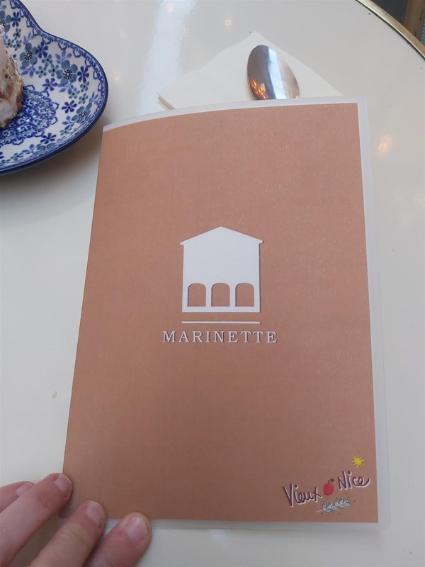 Image of a menu