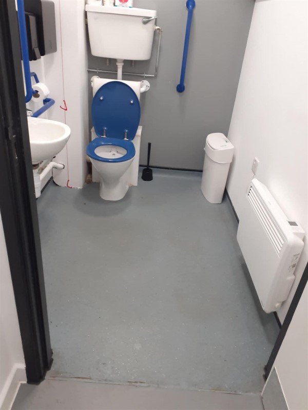 And, finally a view of the accessible toilet.