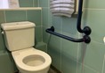 Close view of toilet