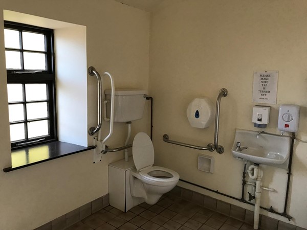 Disabled toilet in walled garden