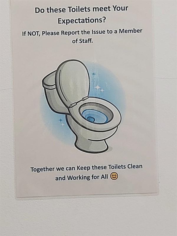 Image of a toilet poster