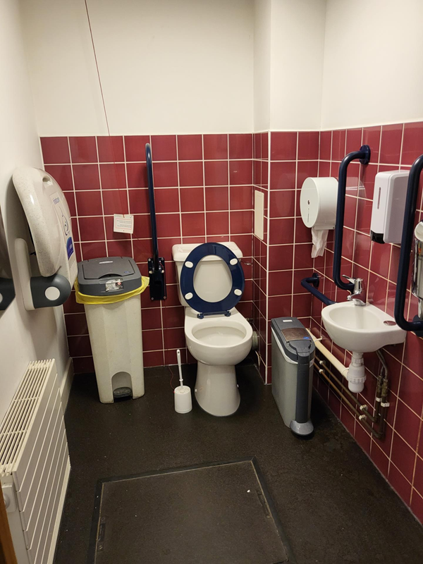 This shows the toilet.