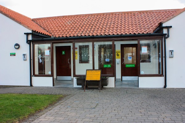 Toilet and shower block, with level entry and accessible facilities.