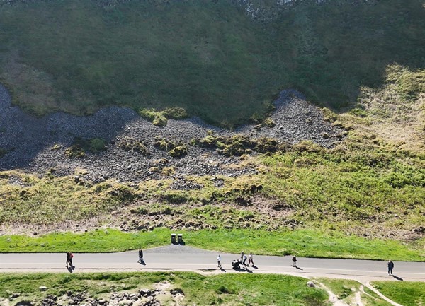 Image of a view down a cliff