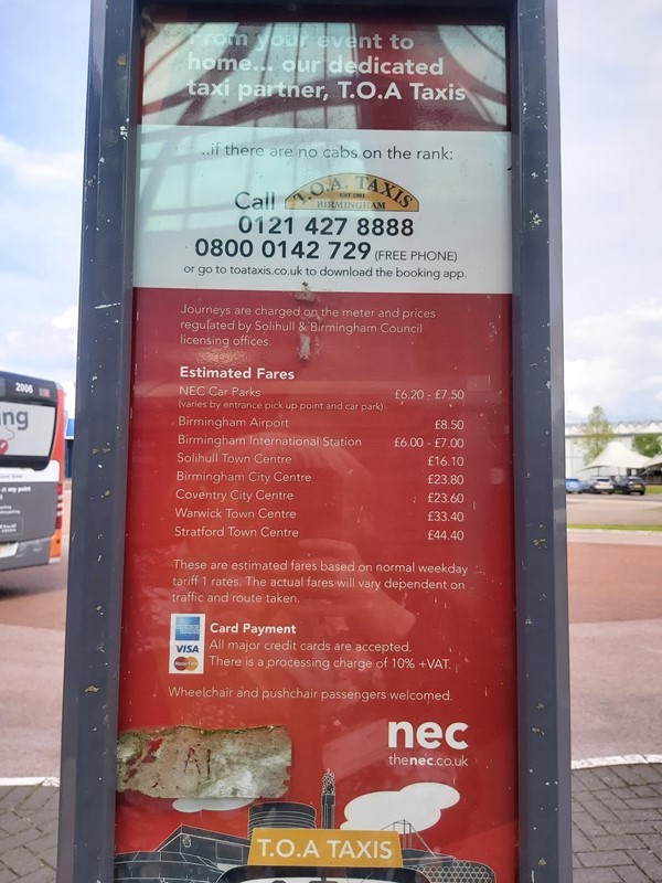 Image of a taxi sign