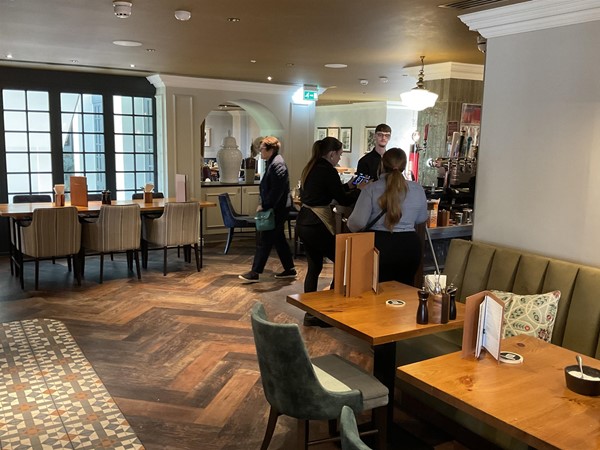 Image of an indoor seating area