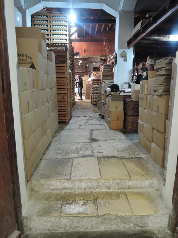 Steps into the factory