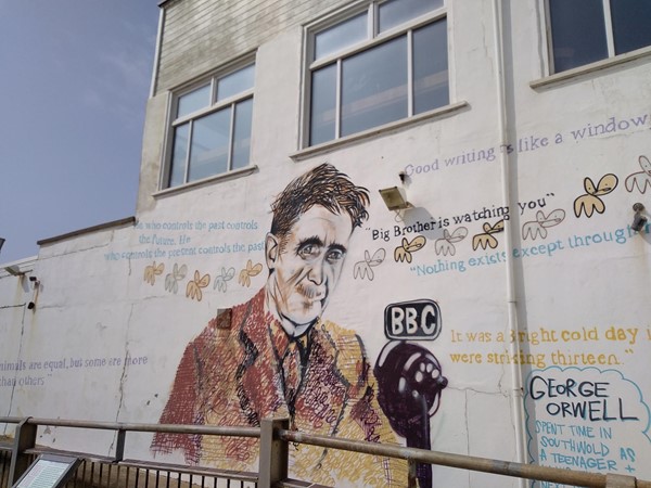 Picture of a Mural of George Orwell
