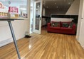 Image of the waiting room inside Absolute Dogs.