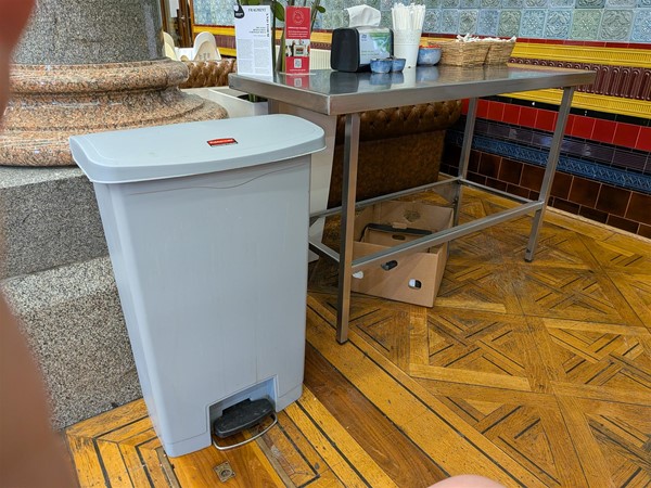 image of self-serve counter and bin