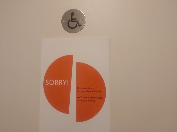 Disabled toilets out of order