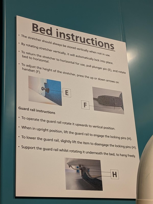 image of instructions for changing bench