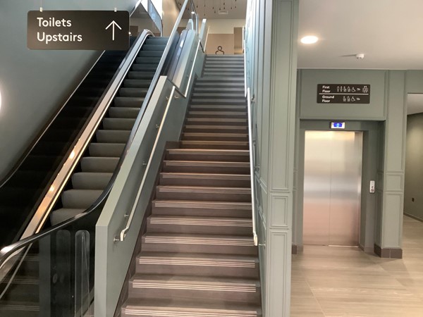 Picture of stair and an elevator