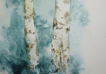 Watercolour Painting: 'Winter Birch'