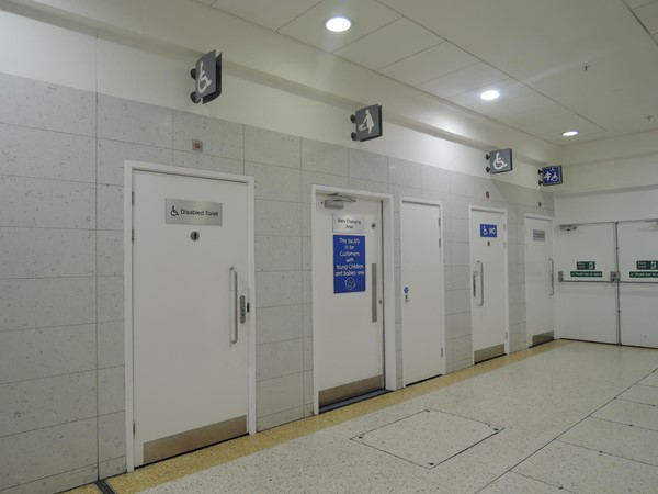 2 accessible and 1 changing places toilets