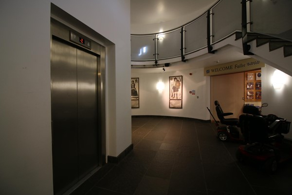 The lower lobby