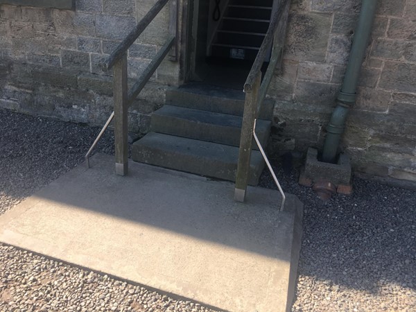 Steps to visitor centre.