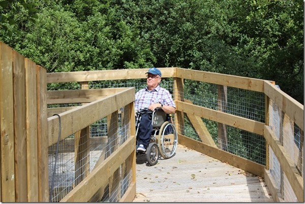On the boardwalk to the new tower hide (completion in Autumn)