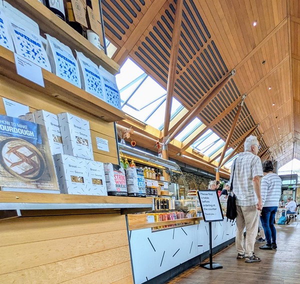Image of café counter and displays