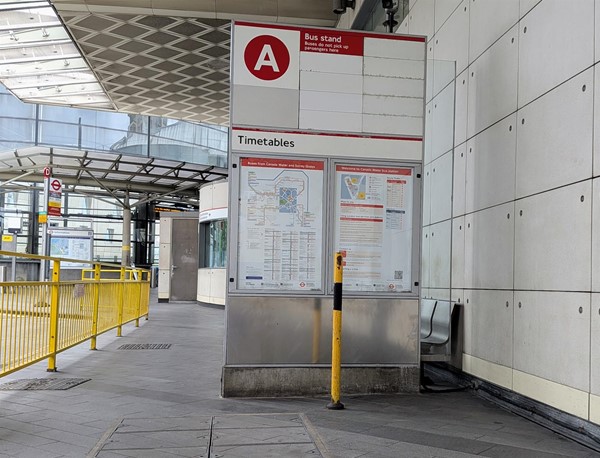 Image of bus stand sign