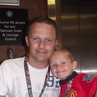 Me and Ryan Jnr at Old Trafford