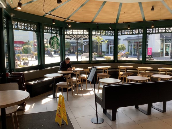 Picture of the interior of Starbucks