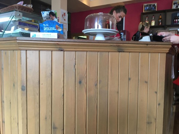 Image of counter from the perspective from my wheelchair.