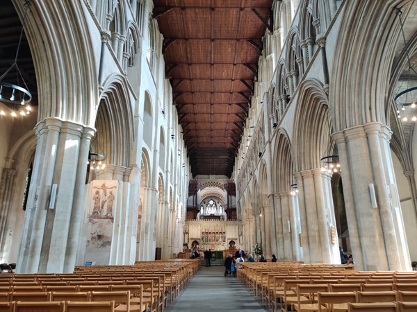 A view of the full length of the nave.