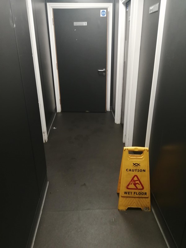 Corridor to toilets