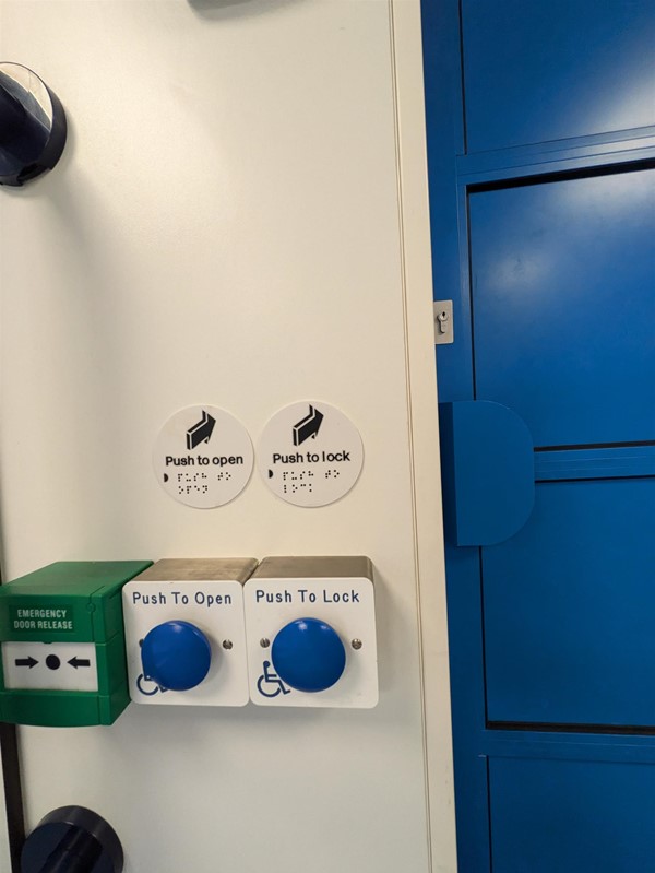 Image of lock at the Changing Places toilet