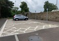 The accessible parking at Saughton Park and Gardens