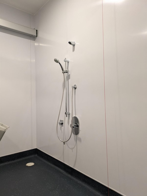 Image of shower in the Changing Places toilet