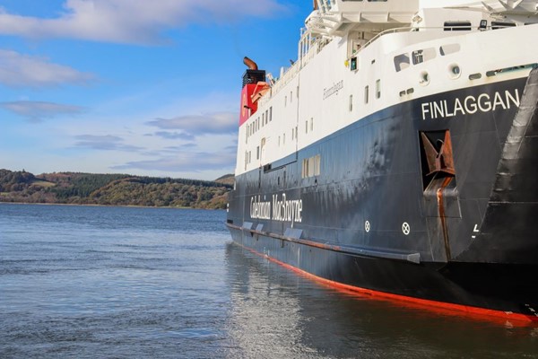 Side view of MV Finlaggan.