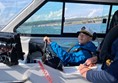 Person steering the boat