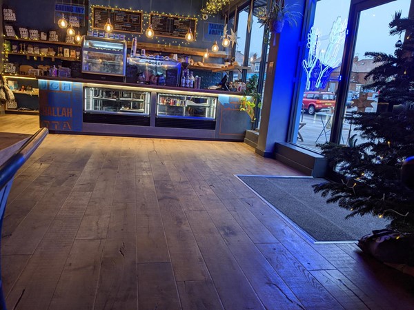 Picture of the counter at Bluebird Bakery, York