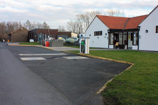 Motorhome service point. The tap is low and easy to access.
