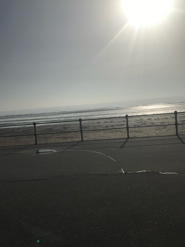 Flat accessible promenade by the sea