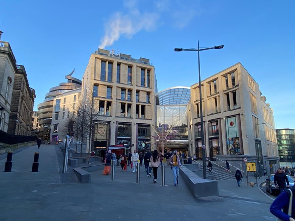 The main entrance from Princes Street to the St James Quarter