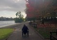 Wheelchair user in the park