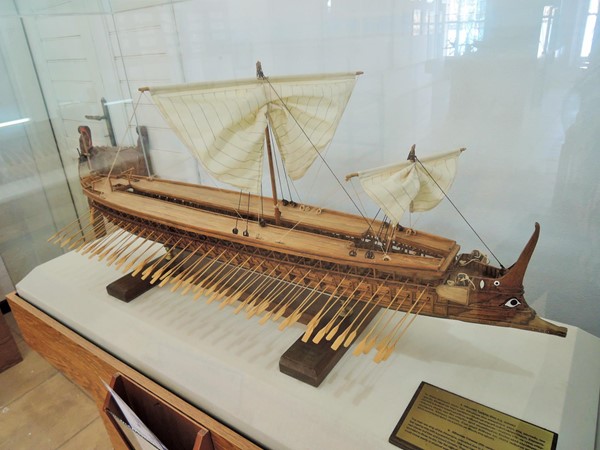 One of the many model ships