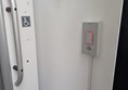 image of the door open button at the accessible entrance