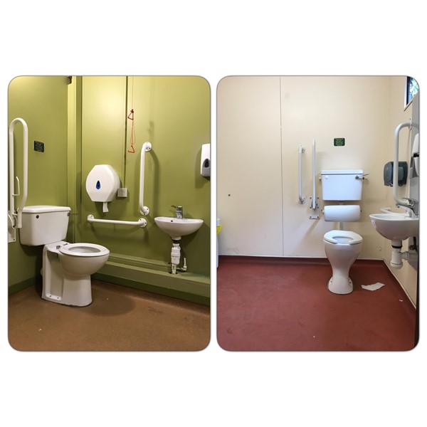 Butterfly and central toilet space