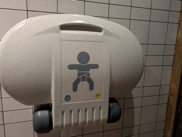 Image of baby change table in the accessible toilet