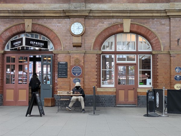 Image of entrance to coffee shop