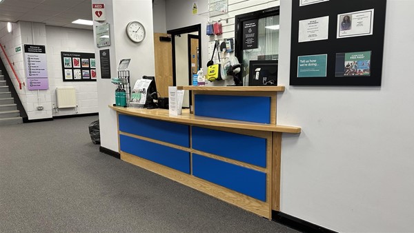 Image of a reception desk