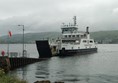 Ferry arriving at the slip.