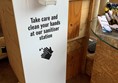 Hand sanitiser station which is operated by a foot pedal