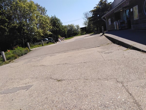 Ramp to the car park.