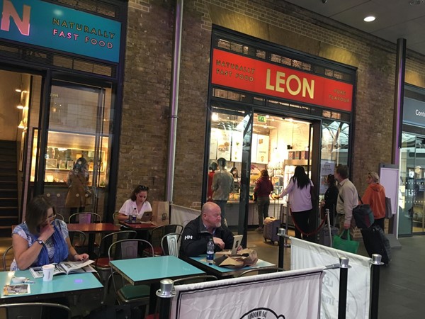 Exterior of cafe.