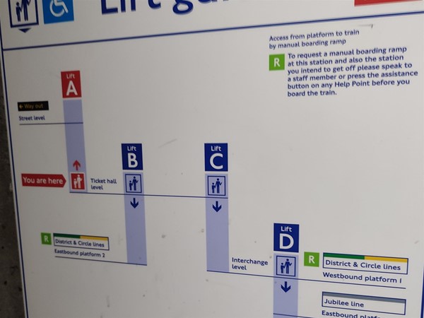 Westminster Underground station lifts